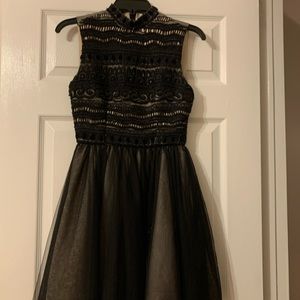 Alice and Olivia Black embroidered dress